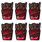 6 x Sequins Embroidered Fabric Applique, Sew, Iron On Patch for Clothes - Fries