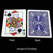King of Spades, Santa Claus Hat - Christmas - Blue Bicycle Gaff Playing Card