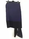 $1,700 Celine by Phoebe Philo Satin Wrap Skirt In Navy Blue & Black 38 FR