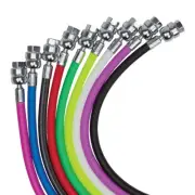 XS SCUBA 28 Inch Chromed Brass MiFlex Dual Swivel Low Pressure Hoses