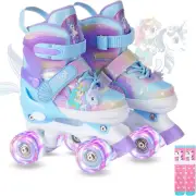 Girls Roller Skates for Kids Ages 3-12 Adjustable Light up Roller Skates for Tod
