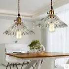 NEW MODERN VINTAGE INDUSTRIAL RETRO LOFT GLASS CEILING LAMP SHADE PENDANT LIGHTS