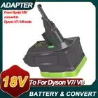 For Ryobi One 18V Battery Adapter toDyson V7/V8 Fluffy Cordless Vacuum SV10 SV11