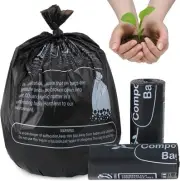 Compostable Bin Liners Portable Toilet Bags 20Liter Extra Thick 0.87 Mils Black