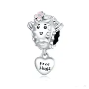 Lovely Succulent Beads Silver plating Charm for Bracelet or Bangle DIY Jewelry