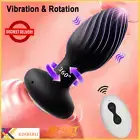 Rotating Anal Butt Plug Vibrator Dildo Prostate Stimulator Sex Toys For Men AU