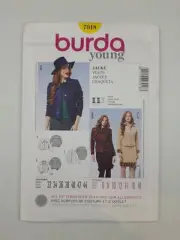 Burda Sewing Pattern 7018 Women's Jacket Pattern Size US 6-18 EUR 32-44 NEW