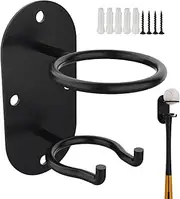 Wooden Racket Rack - Racket Holder for Wall Mounting, Racker for Wall | Metal Racket Hanger for Wall 2 in 1, Baseball Ring Holder, Heavy Duty Sports Access