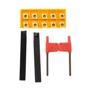 2Pcs 12mm Shanks Carbide Indexable Turning Tool Lathe Tool Insert Holder Bit Set