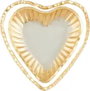 Mud Pie Glass Heart Tidbit Trays, small 5 1/2' x 5 1/2" | large 6 1/2" x 6 1/2"