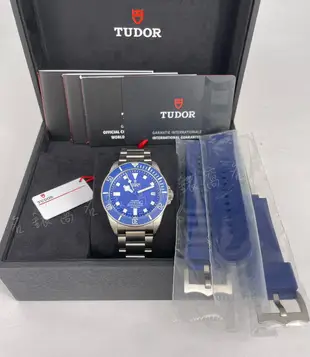 【現貨】TUDOR 25600TB PELAGOS 帝舵 機械錶 42mm 藍面 鈦合金 陶瓷圈 雪花針 附原廠橡膠帶