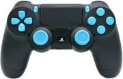 Black Light Blue UN-MODDED Custom OEM Controller compatible with PS4 CUH-ZCT2U