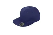 Result Unisex Core Bronx Original Flat Peak Snapback Solid Colour Cap (Navy Blue) (One Size)
