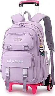 [IvyH] Trolley School Backpack for Girls Boys - Waterproof Backpack with Wheels for Children and Teenagers Aged 7-14 Years, 30 L