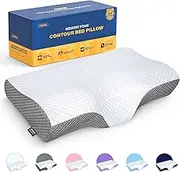 Adjustable Cervical Pillow for Neck and Shoulder Pain Relief, 5X Support Memory Foam Pillows for Sleeping, Orthopedic Traction Pillow Odorless, Bed Pillow for Side Back Stomach Sleeper