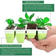 5pcs Seed Starter Tray Reusable Seed Starter Kit Silicone Seedling Starter Trays