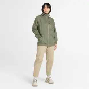 【Timberland】女款灰綠色防水可收納運動外套(A5PF6590)