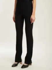 NWT $890 The Row Doco Crepe Skinny Split Cuff Pant in Black sz 4/S