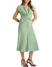 [David Lawrence] Bronte Crepe Midi Dress in Lichen