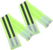 KICHOUSE 1Pair High Visibility Reflective Bands for Arm and Leg Safety Ankle and Wrist Straps for Running Cycling and Walking Durable Elastic Material for Comfort