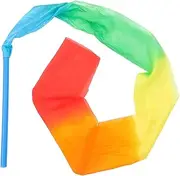 FOYTOKI Soft Gymnastics Ribbon for Fitness and Dance Multi-Color Imitation Flexible Performance Streamer for Artistic Movements Training Gymnastics