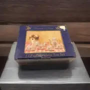 Retro 13 Piece Fine Porcelain Tea Set NIB