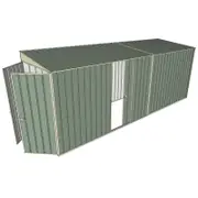 Build-a-Shed 1.5 x 5.2 x 2m Single Sliding Side Door Skillion Shed - Green