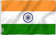 ANLEY Fly Breeze 3x5 Foot India Flag - Vivid Color and UV Fade Resistant - Canvas Header and Double Stitched - Indian National Flags Polyester with Brass Grommets