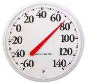 125 Outdoor Thermometer Large Dial Weather Temperature Weather Resistant USA