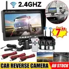 7" Wireless Rear View HD LCD Monitor Reverse Camera IR Night Vision For Truck RV