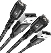 Garmin Watch Charger Cable [2-Pack,1.2m] Compatible with Garmin Fenix 5 5S 5X 6 6S 6X Plus Pro 7 7S 7X 8, Forerunner 945 45 45S 245 Music,Approach S10 S40 S60 G12 S12 S42,Vívoactive 3 4 4S-Black