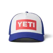 YETI MENS AMERICAN LOGO BADGE TRUCKER HAT SNAPBACK OSFM NWT