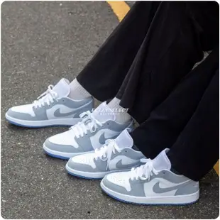 【NIKE 耐吉】Air Jordan 1 Low Wolf Grey White 白 灰 小Dior 果凍 低筒 女鞋(DC0774-105)