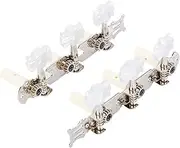 STARTIST 2 Pieces Classical Guitar Tuning Pegs, Guitar String Knobs Tuning Key Pegs,Machine Heads Tuner for Acoustic Guitars, Silver