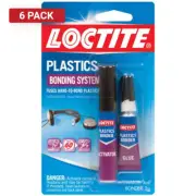 Super Glue Plastics Bonder with Activator, 2-Gram (6-pack)