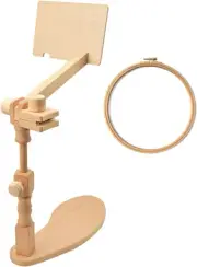 Embroidery Stand Hoop Wood Embroidery & Cross Stitch Hoop Ring Frame Adjustab...