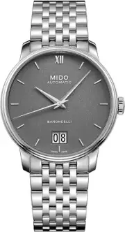 Mido Baroncelli Watch Men's Grey Analog Automatic (M0274261108800)