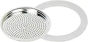 Folpus Gasket Seal Rings with Aluminum Filter, Flexible Washer Gasket, Portable Accessory Replacements for Moka Pot, Coffee Maker, for 3 Cup