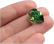 [Comimark] 1PCS Natural Mined Colombia Green Drop Shape Cut Emerald VVS1 AAA Loose Gemstone