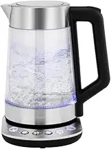 Kogan 1.7L Double Wall Glass Smart Kettle (Stainless Steel) - KA17KETGLSBA