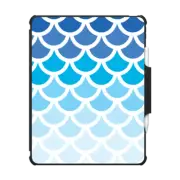 iPad Air 13-inch (M2/M3) Impact Folio Case Blue Ombre Mermaid Scales