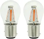 2Pcs 1156 1157 BAY15D LED Filament Bulbs P21 5W Brake Lights Automobile 12V Parking Lamp 6000K for Car,Red,1156