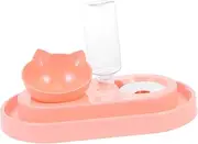 CIYODO Neck Protection Double Bowl Pet Feeder Automatic Cat Dog Food and Water Container Smooth Surface for Easy Cleaning Healthy Material for Comfort for Feeding and Drinking