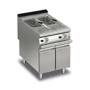 Baron 10+10L Split Pot Gas Deep Fryer - Commercial Deep Fryers (SI-Q90FRI/G610) - Q90FRI/G610-SI
