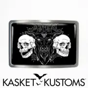 Baphomet Belt Buckle - 666 Goat Skulls Occult Satanic Gothic Belt Buckle - 812