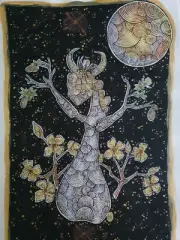 Australian Contemporary Art (Abstract Drawing) "NATURE SPIRITS" - Boab & Kapok