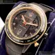 MASERATI手錶,編號R8873610003,46mm玫瑰金圓形精鋼錶殼,黑色中三針顯示, 運動錶面,深黑色真皮皮革錶帶款