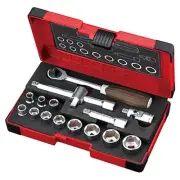 VESSEL HRW3002M-W 3/8" Non Slip Woody Socket Wrench Set of 16 Pcs F/S w/Track#