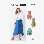 ChicTwist Skirt Sewing Kit - Asymmetrical Design, Sizes 10-22, Multicolor (Code