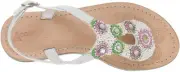 Academie Bell Backstrap Sandal (Little Kid),White,7 M US